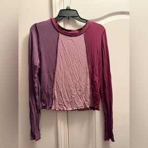 Wild Fable Maroon Ribbed Top